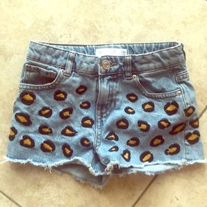 Girls Leopard Shorts Zara
